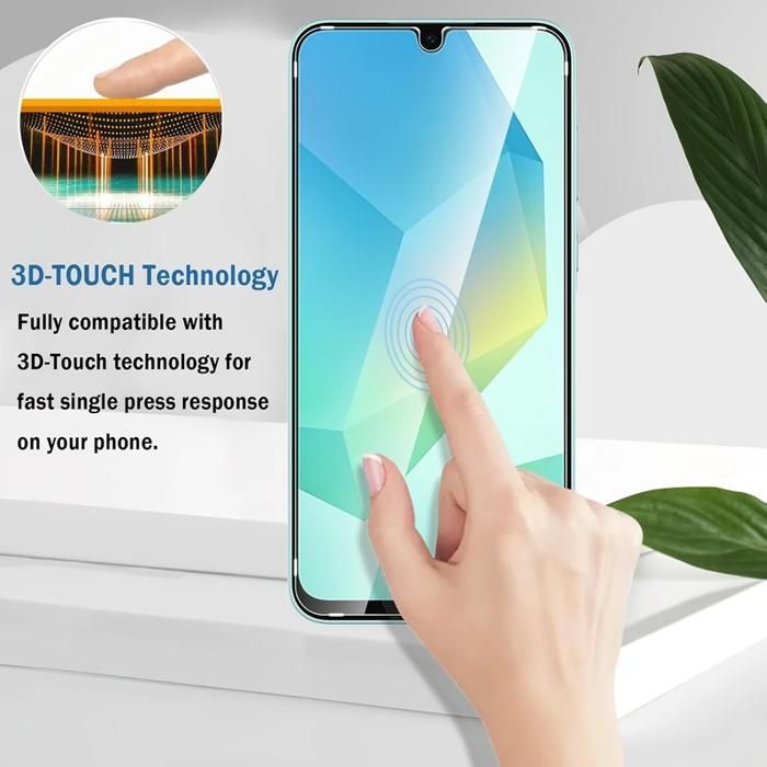 Paquete de 2 protectores de pantalla de vidrio templado para SAMSUNG GALAXY A06. Transparentes - Resistentes a los arañazos - Ultra resistentes (dureza 9H).