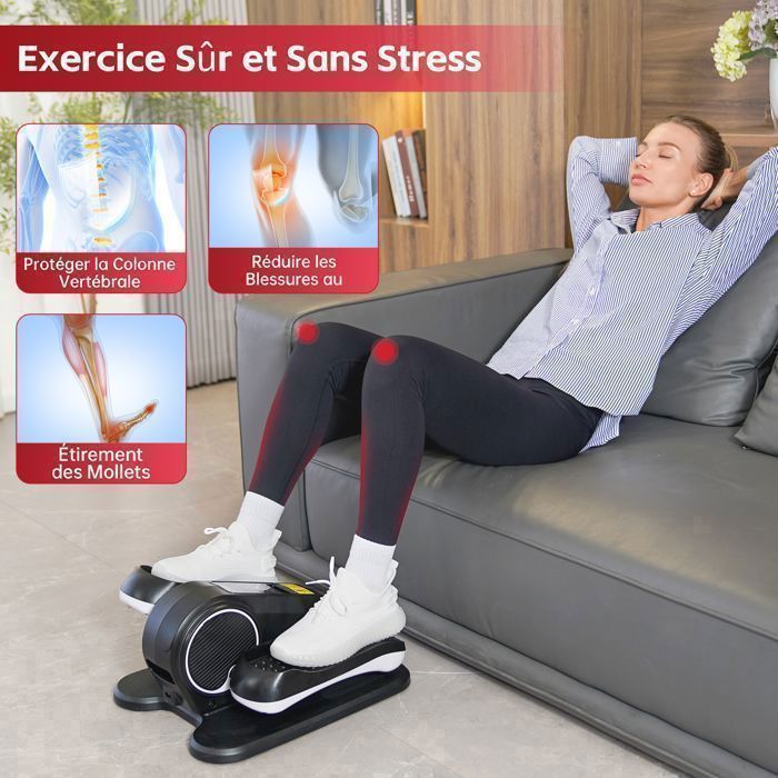 Mini vélo elliptique - JOROTO - JOROTO YDE10 - Silencieux - 12 programmes/12 vitesses - Télécommande