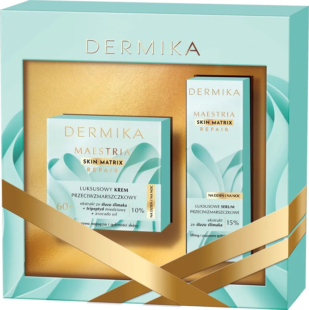 Dermika Zestaw Maestria 60+ Krem do twarzy + Serum