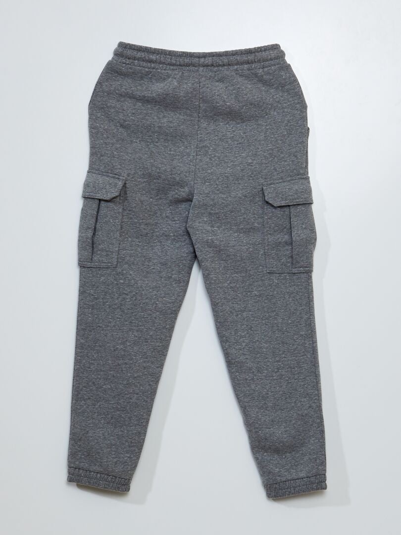 Gevlekte fleece joggingbroek - GRIJS