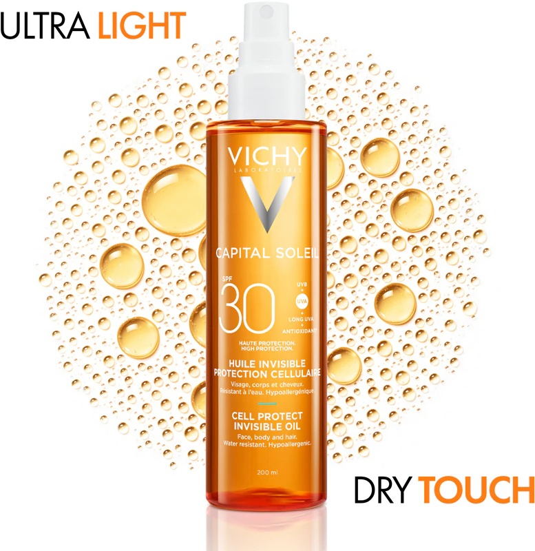 Vichy Capital Soleil Cell Protect Invisible Oil olejek ochronny SPF 30