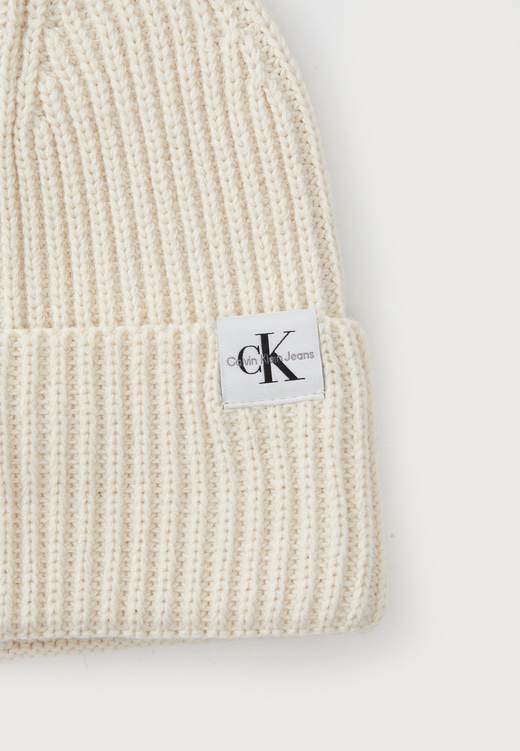 Calvin Klein Jeans MONOGRAM BEANIE UNISEX - Beanie - whitecap grijs