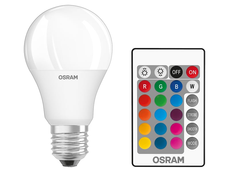 Żarówka LED E27 9W RGB Osram