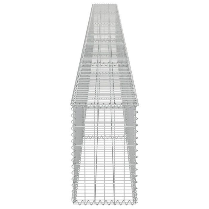 Muro de gaviones vidaXL con tapas de acero galvanizado 600x30x50 cm Terraza de jardín 143583
