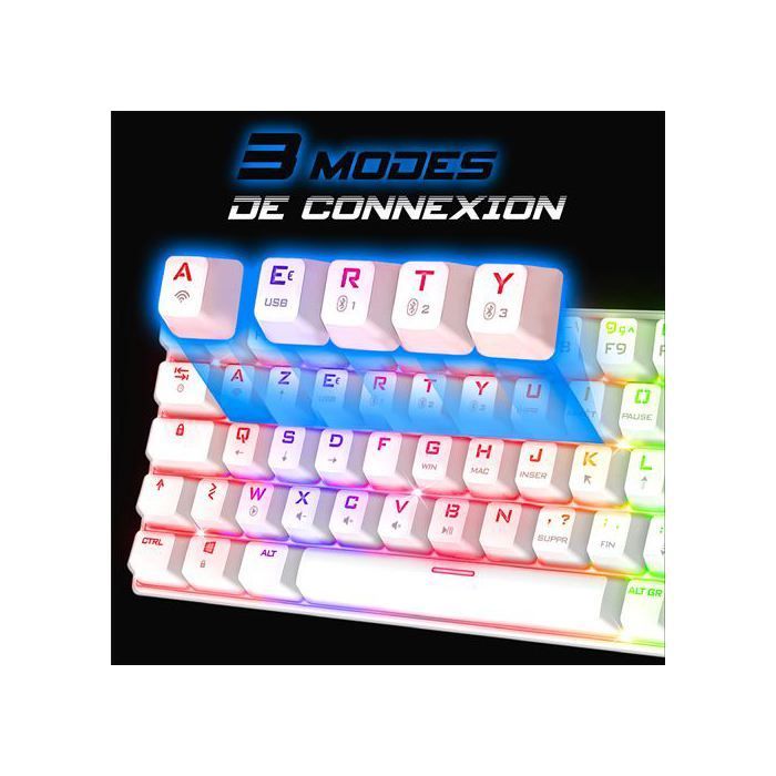 Gaming Keyboard - SPIRIT OF GAMER - XPERT K200 - Mechanical - Wireless - AZERTY 60% - RGB