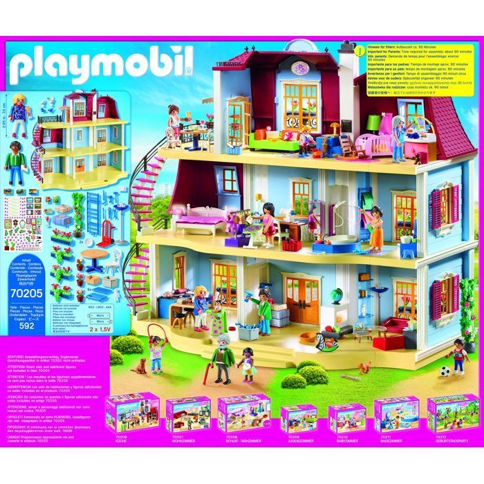 PLAYMOBIL 70205 Groot traditioneel huis, poppenhuis, 592 onderdelen, geschikt voor kinderen vanaf 4 jaar