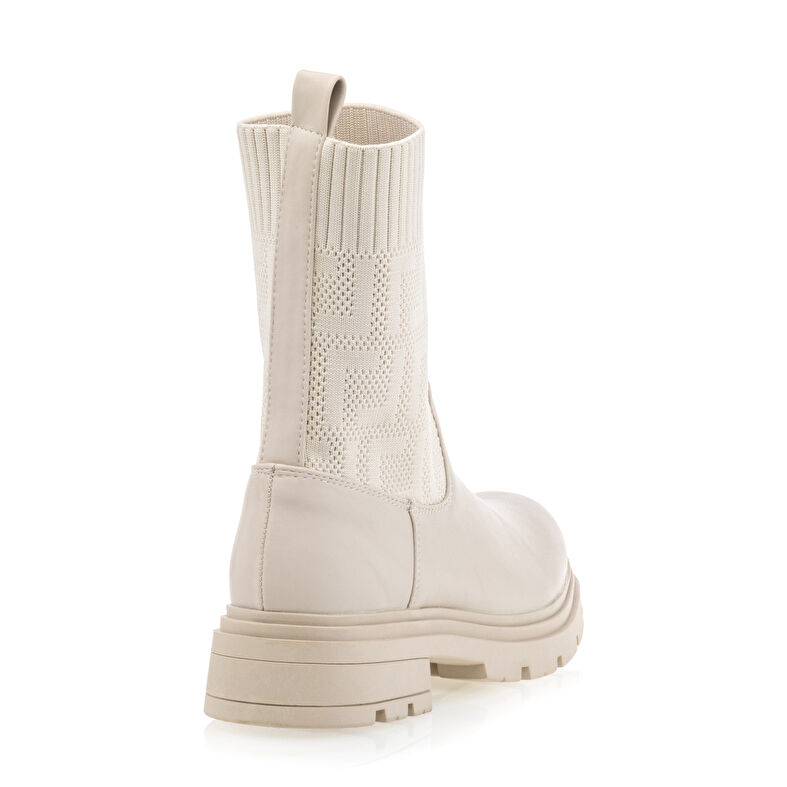 Beige dameslaarzen / enkellaarzen