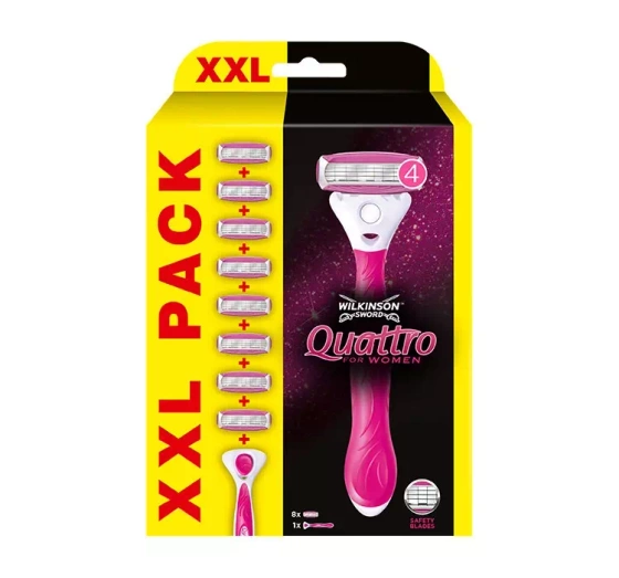 Wilkinson Sword Quattro For Women XXL maszynka do golenia dla kobiet  rączka   8 wkładów