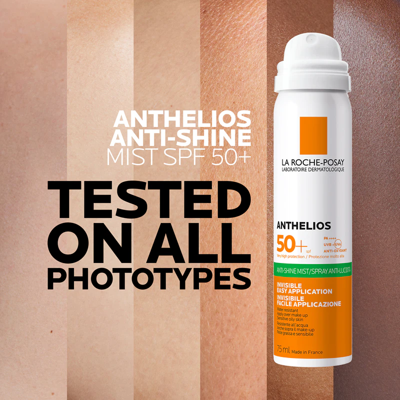 La Roche-Posay Anthelios osviežujúci sprej na tvár proti lesku pleti SPF 50+