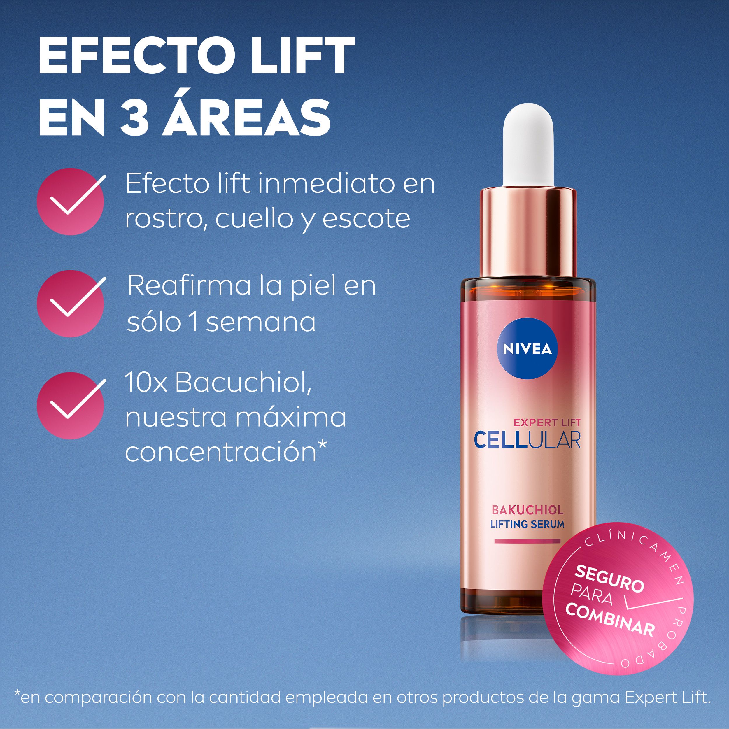 Sérum Celullar Expert Lift Bakuchiol 3 oblasti Séra