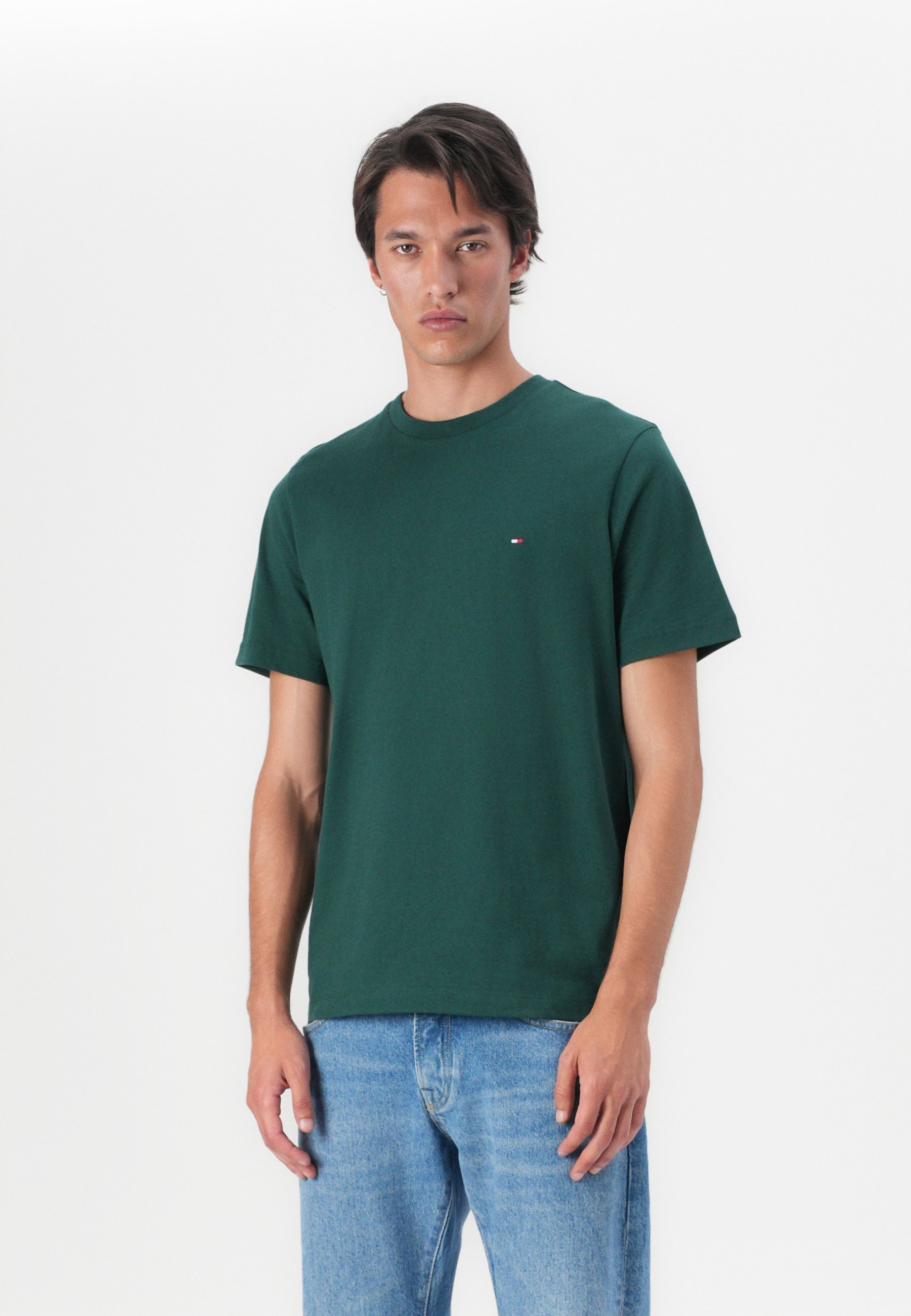 Tommy Hilfiger T-shirt tinta unita stagionale - T-shirt basic - verde ornamentale
