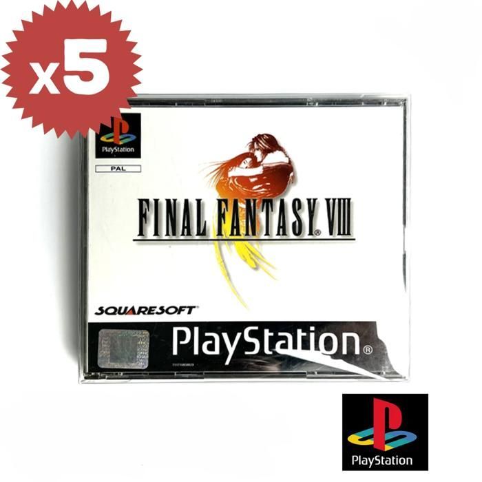 5 kpl:n Crystal Box -suojakoteloita, läpinäkyviä PS1 Playstation 1 -kaksois-CD-peleille - naarmuuntumaton, lukittuva, 0,3 mm