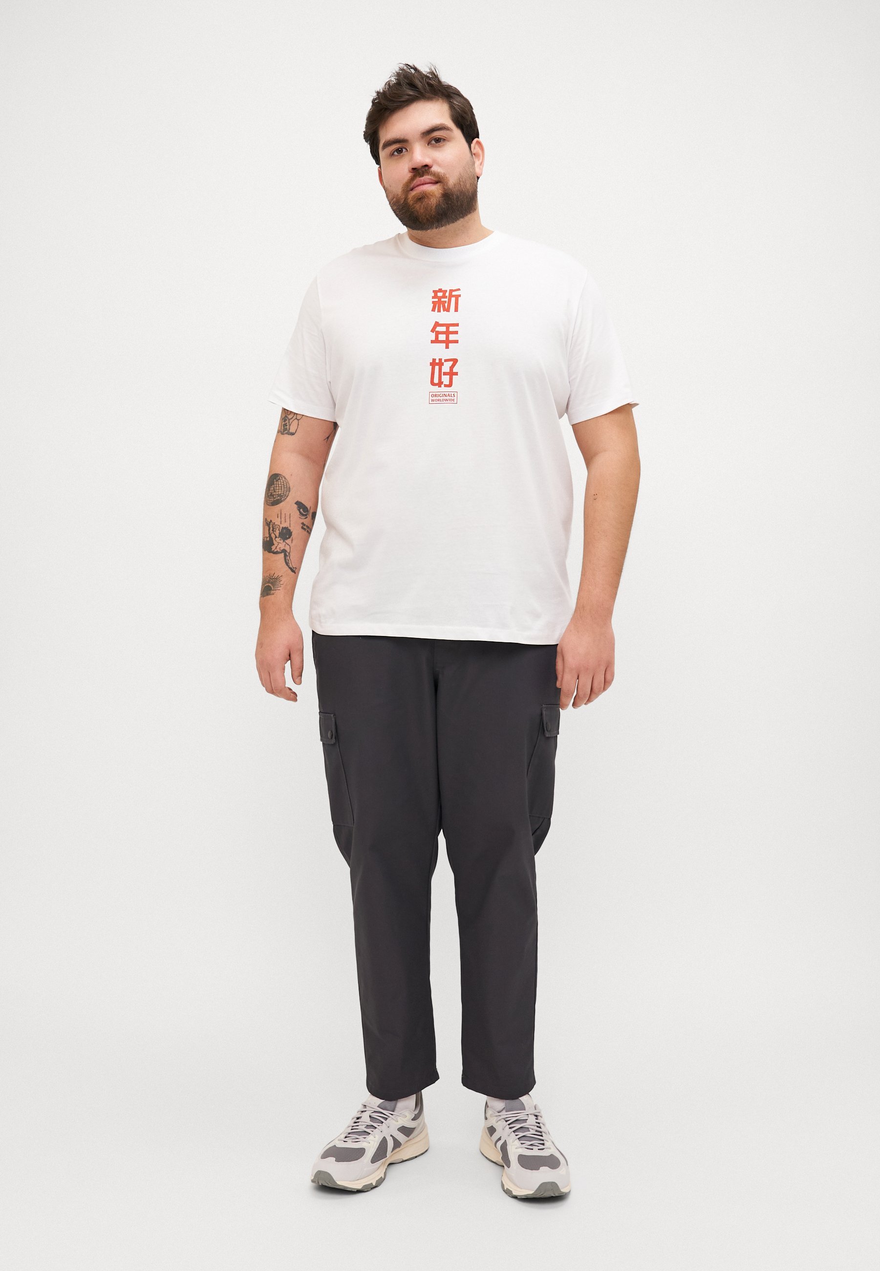 Jack & Jones JORSNAKE T-shirt met ronde hals - T-shirt met print - helder wit