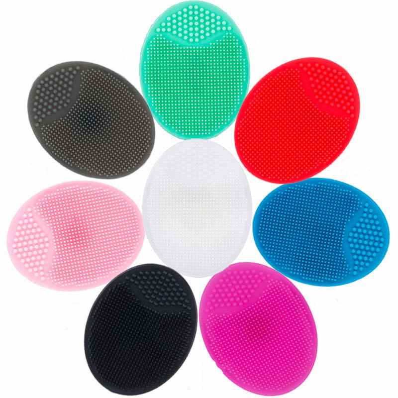 Lot de 3 disques nettoyants magiques en silicone pour le visage, exfoliants et anti-points noirs, avec brosse douce pour shampoing bébé.