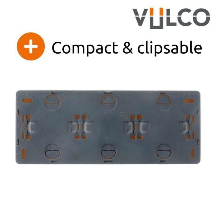 Vulco - Zenitech 2P+E 16A Enchufe triple de montaje en superficie blanco