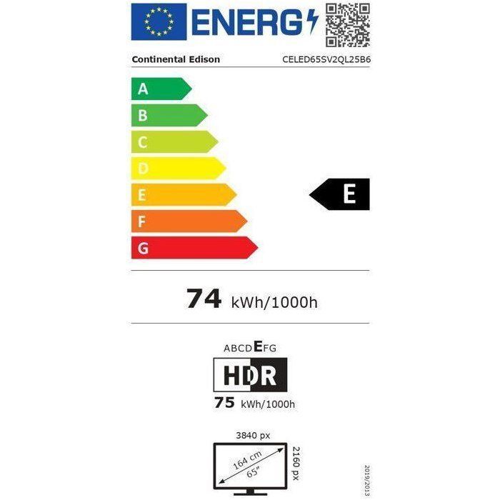 Televisor LED QLED - CONTINENTAL EDISON - 65