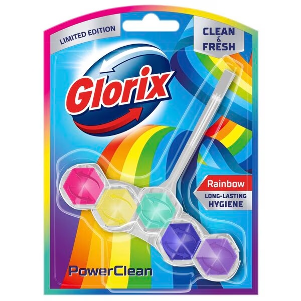 Toaletný blok Glorix Rainbow Power