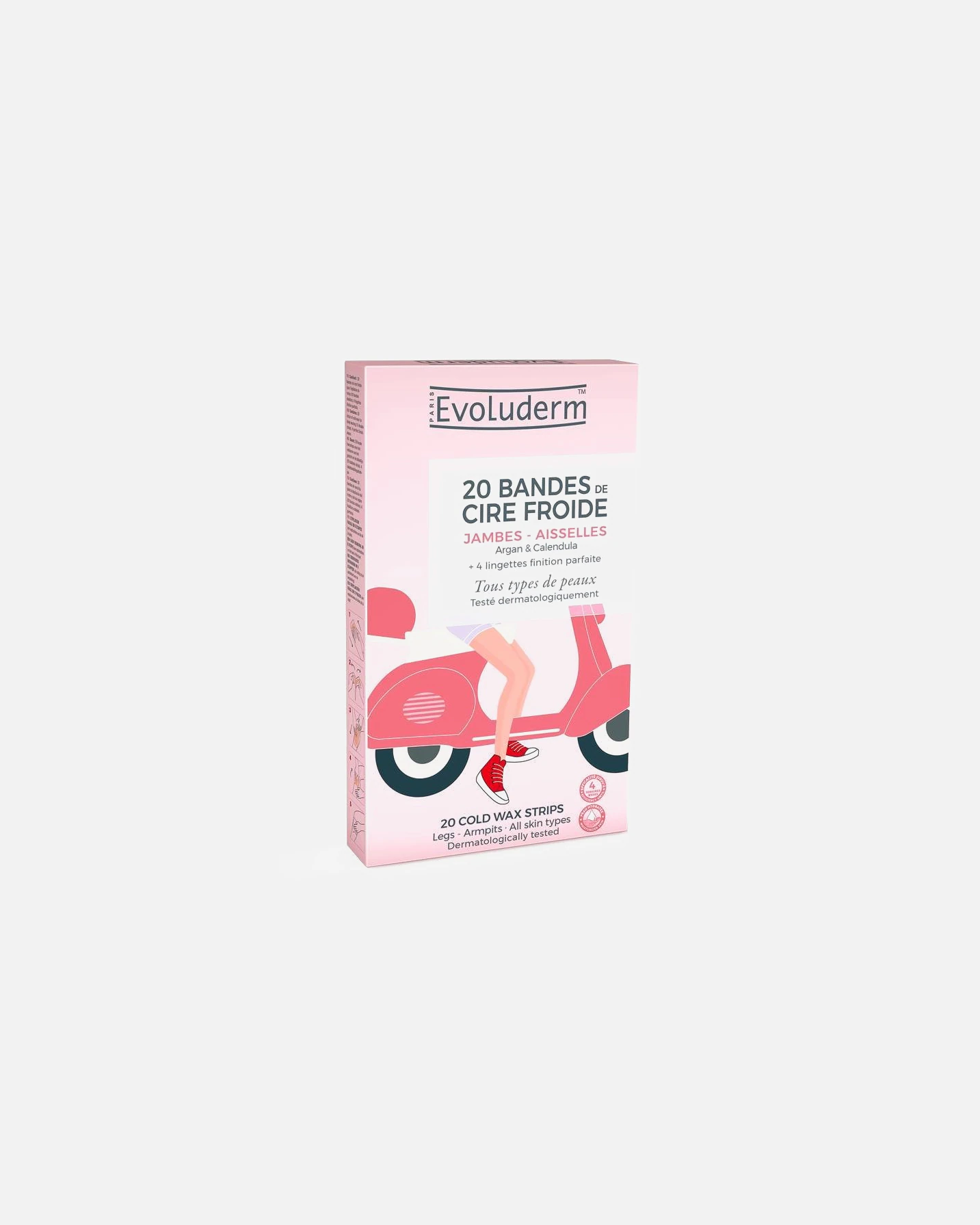 Evoluderm 20 Bandes de Cire Froide Jambes - Aisselles