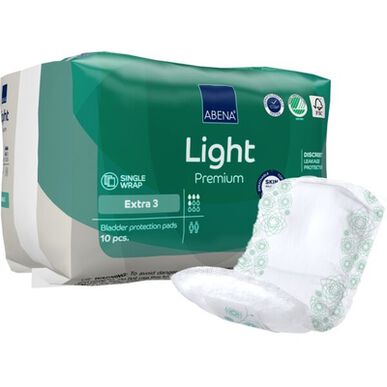 Abena Light Premium Discreet Single Wrap Extra 3 Compresas diarias discretas y transpirables 10 unidades 10 unidades