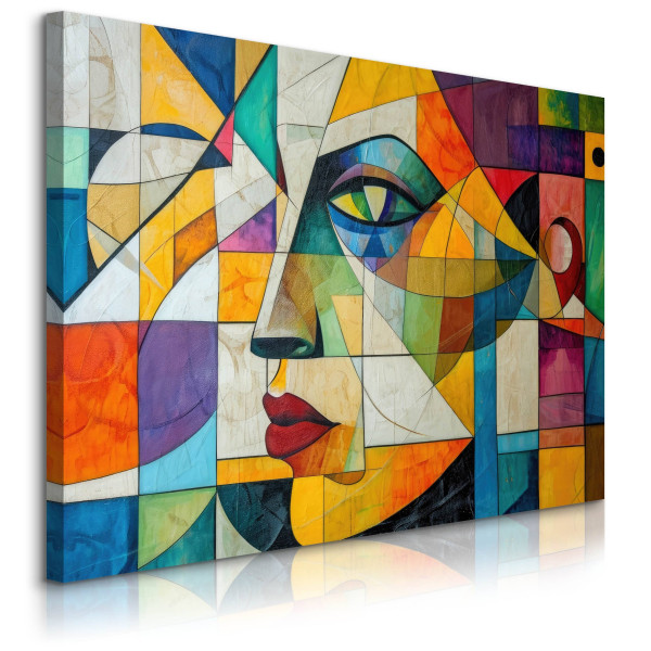 Obraz Abstrakcyjny Portret Kobiety Kubizm 30x20cm