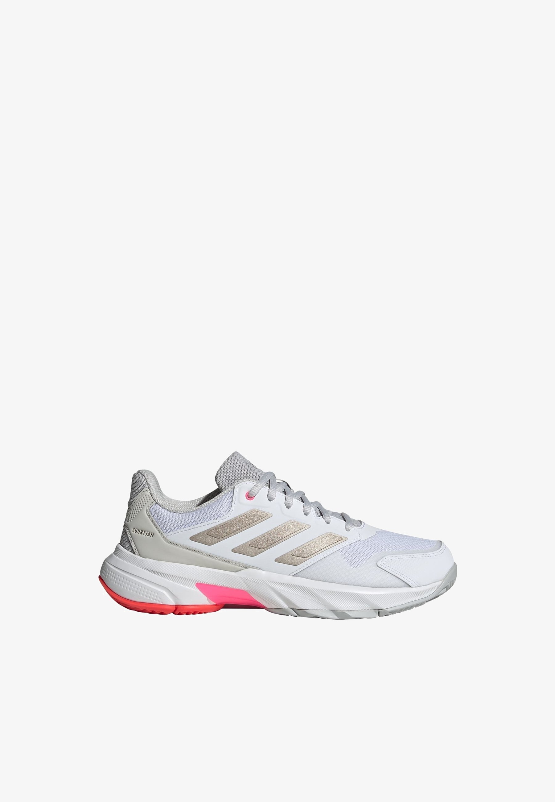 adidas Performance COURTJAM CONTROL - Multicourt tennisschoenen - cloud white iron metallic lucid red