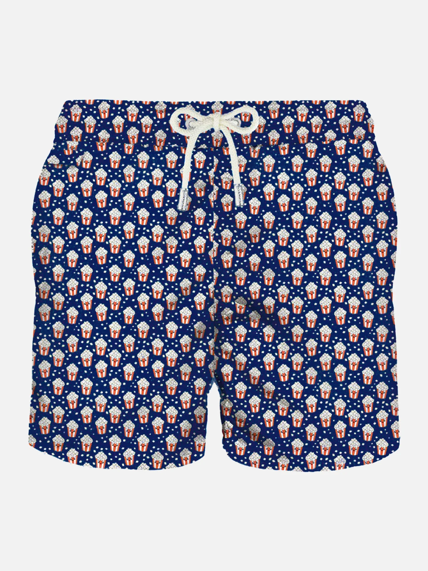 Costume da bagno da uomo in tessuto leggero con stampa pop corn
