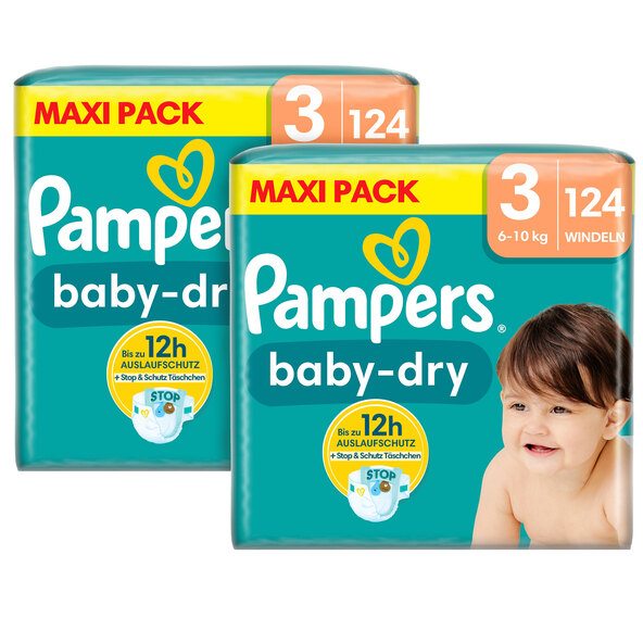 Baby Dry, Gr. 3 Midi, Maxi Pack, 2-pakning