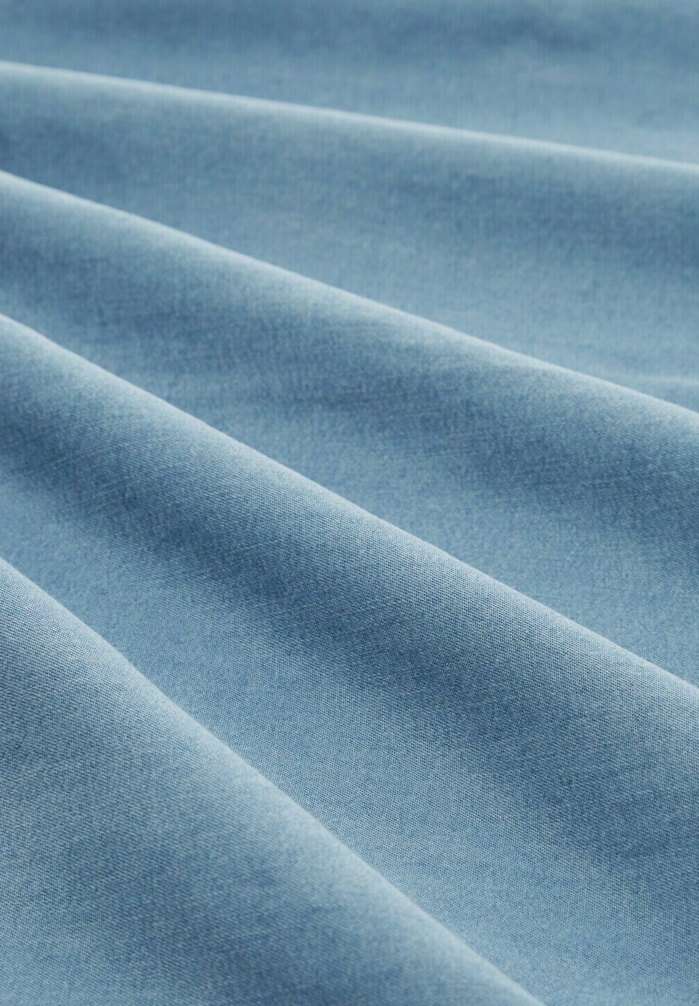 TOM TAILOR Bluse mit Knopfleiste – mittelblauer Denim