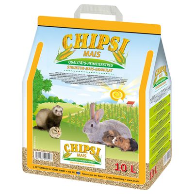 Arena para animales Chipsi a base de gránulos de mazorca de maíz