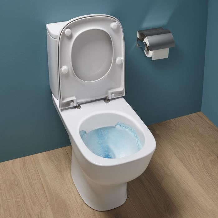 JACOB DELAFON Pack Inodoro de pie sin brida Struktura E76003-00 3/6L, Blanco