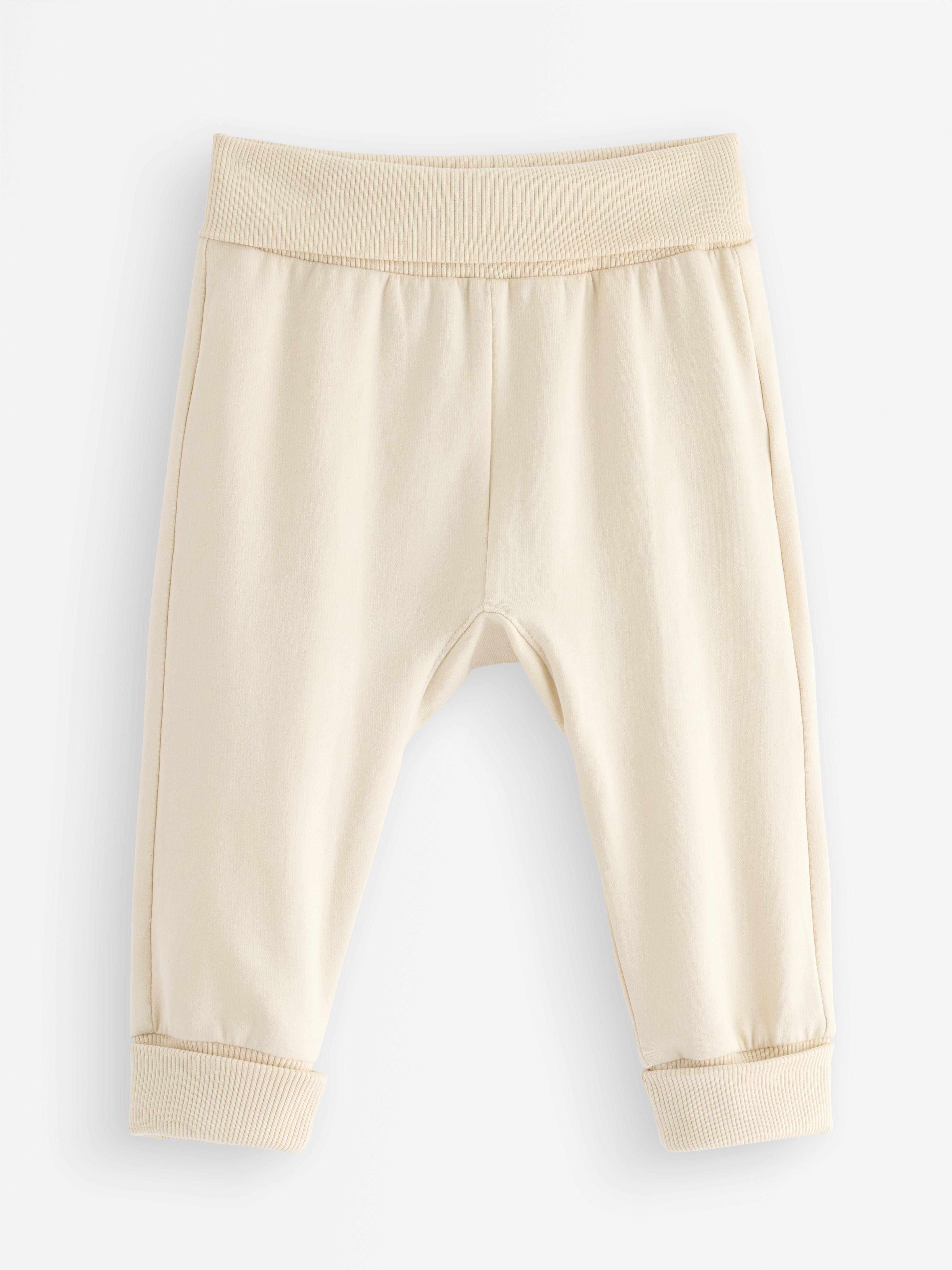 Pantalon de survêtement beige clair brossé à l'intérieur