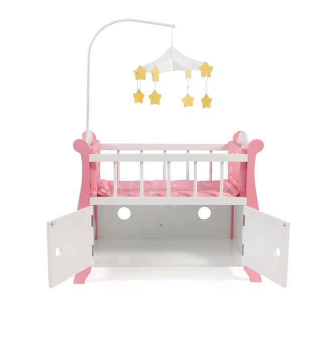 Nukkekodin lisätarvike - BAYER CHIC - 510-88 - Sänky mobilella - Ympäristöystävällinen MDF - max. 46 cm