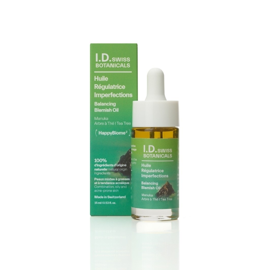 I.D. Swiss Botanicals Huile Régulatrice Imperfections Riche en Manuka et Tea Tree