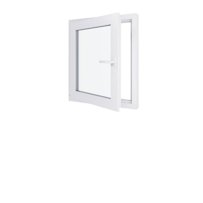 Ventana de PVC - Triple acristalamiento - Apertura a la izquierda - Color blanco - Ancho x Alto: 700 x 800 mm