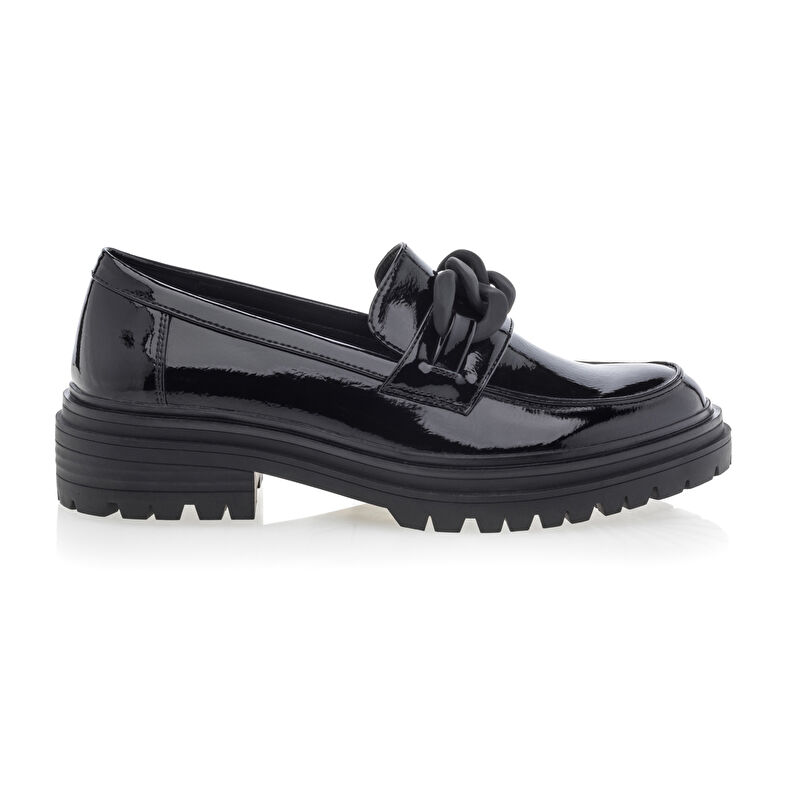 Svarta loafers/båtskor för kvinnor