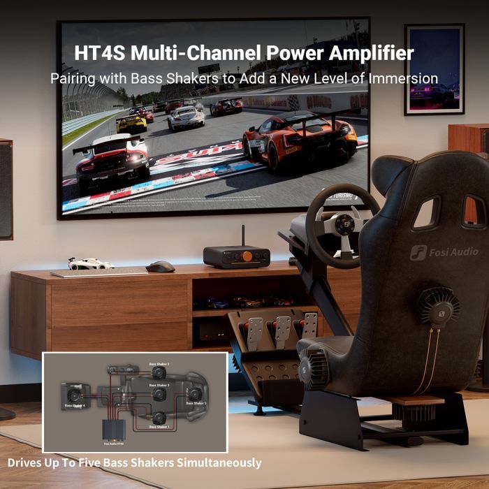 Amplificador de potencia de audio - RNCYN - HT4S - Bluetooth 4.1 - 4 canales - Para uso en oficina y exteriores