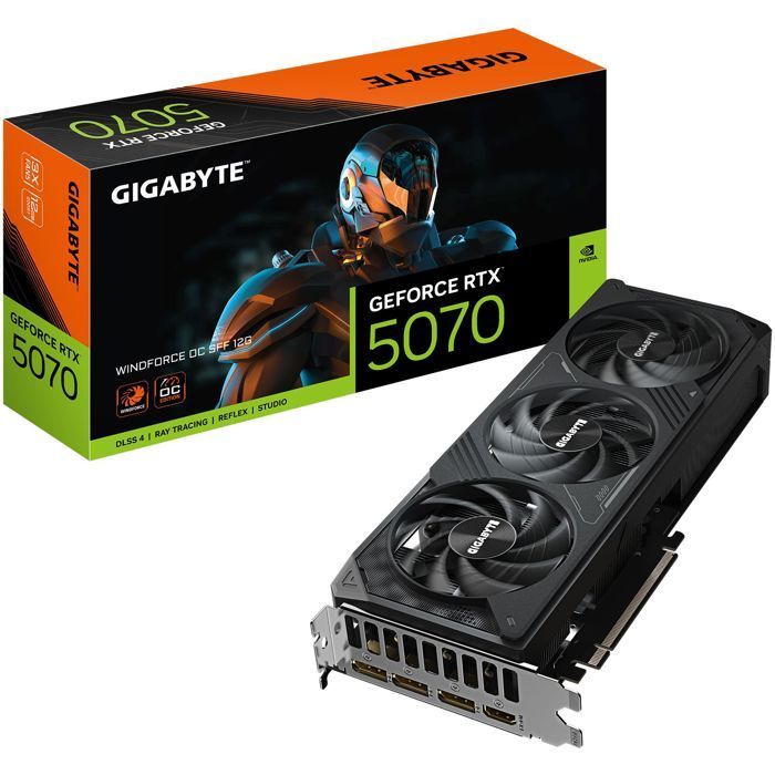 Gigabyte - Placa de vídeo - GeForce RTX 5070 - Windorce OC SFF - 12GB