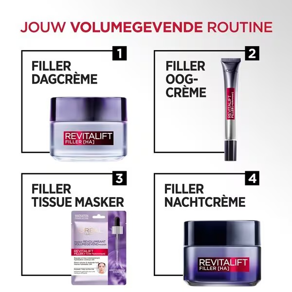 „L'Oréal Paris Revitalift Filler“ audinių kaukė<br>9,1 ml – normaliai ir brandžiai odai