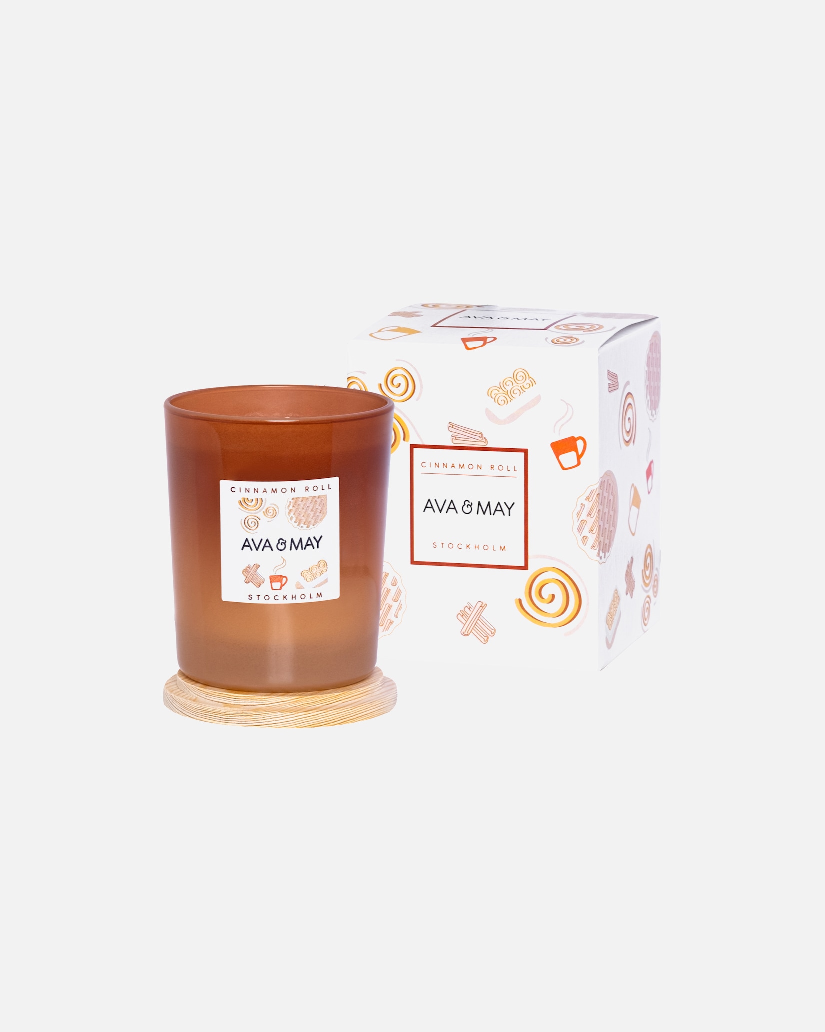AVA & MAY Bougie parfumée Roulé à la Cannelle