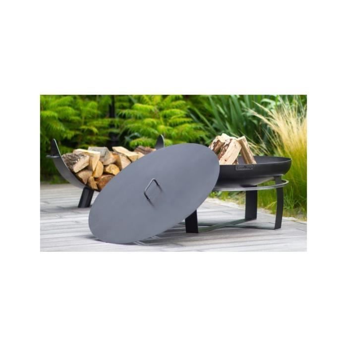 Braciere da giardino VIKING in acciaio nero, 60, 70 e 80 cm - Solo braciere Ø 60 cm Solo braciere