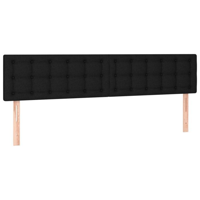 vidaXL LED Headboard Bedroom Furniture Double Bed Accessory Interior Bed Frame Headboard Black 3122062