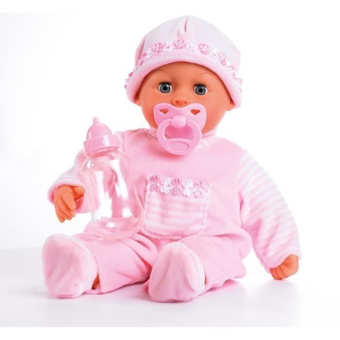 Poupon Bébé Bayer Design - Mon bébé premiers mots - Rose - 38 cm - 24 sons