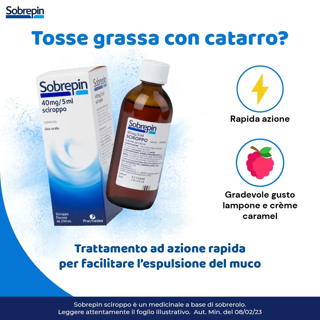 SOBREPIN Sirop contre la toux mucolytique Sobrepin 40 mg/5 ml Toux
