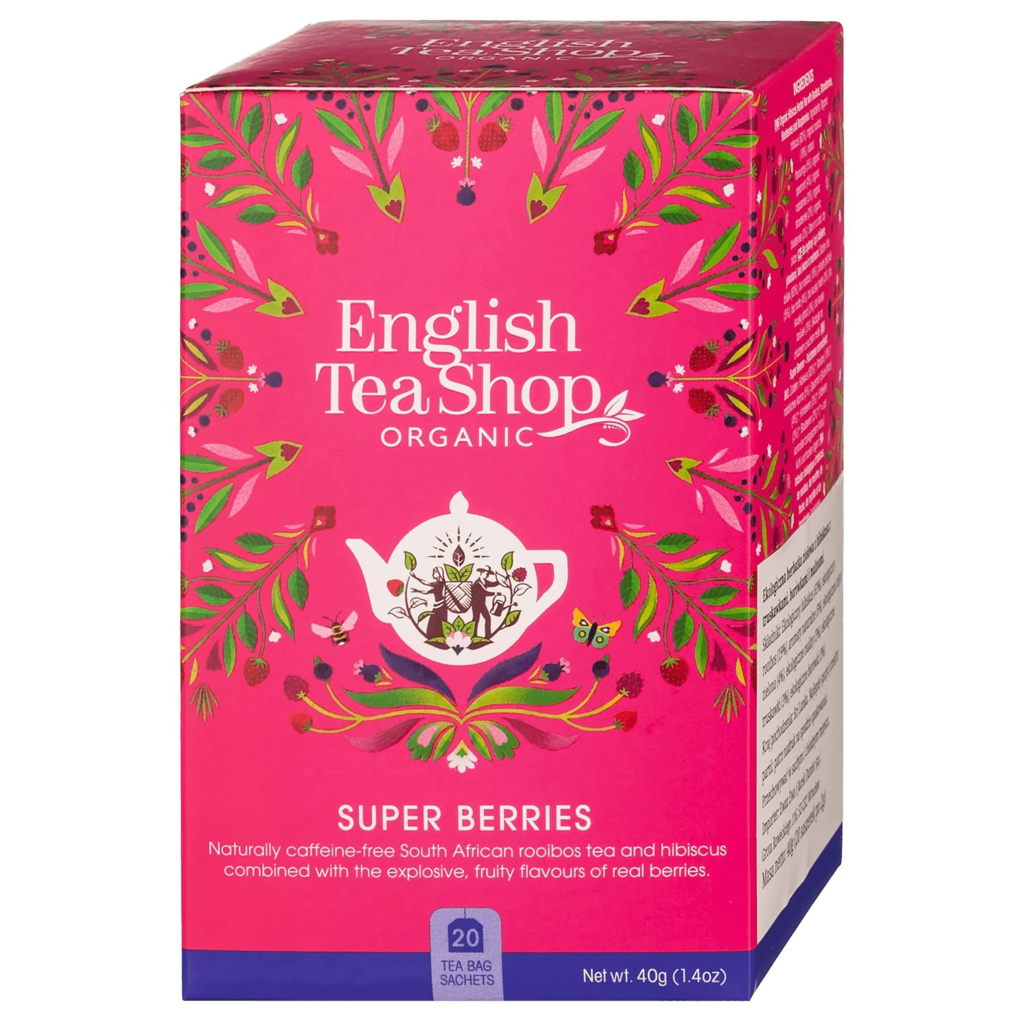English Tea Shop Super Berries, herbata bio 20 saszetek