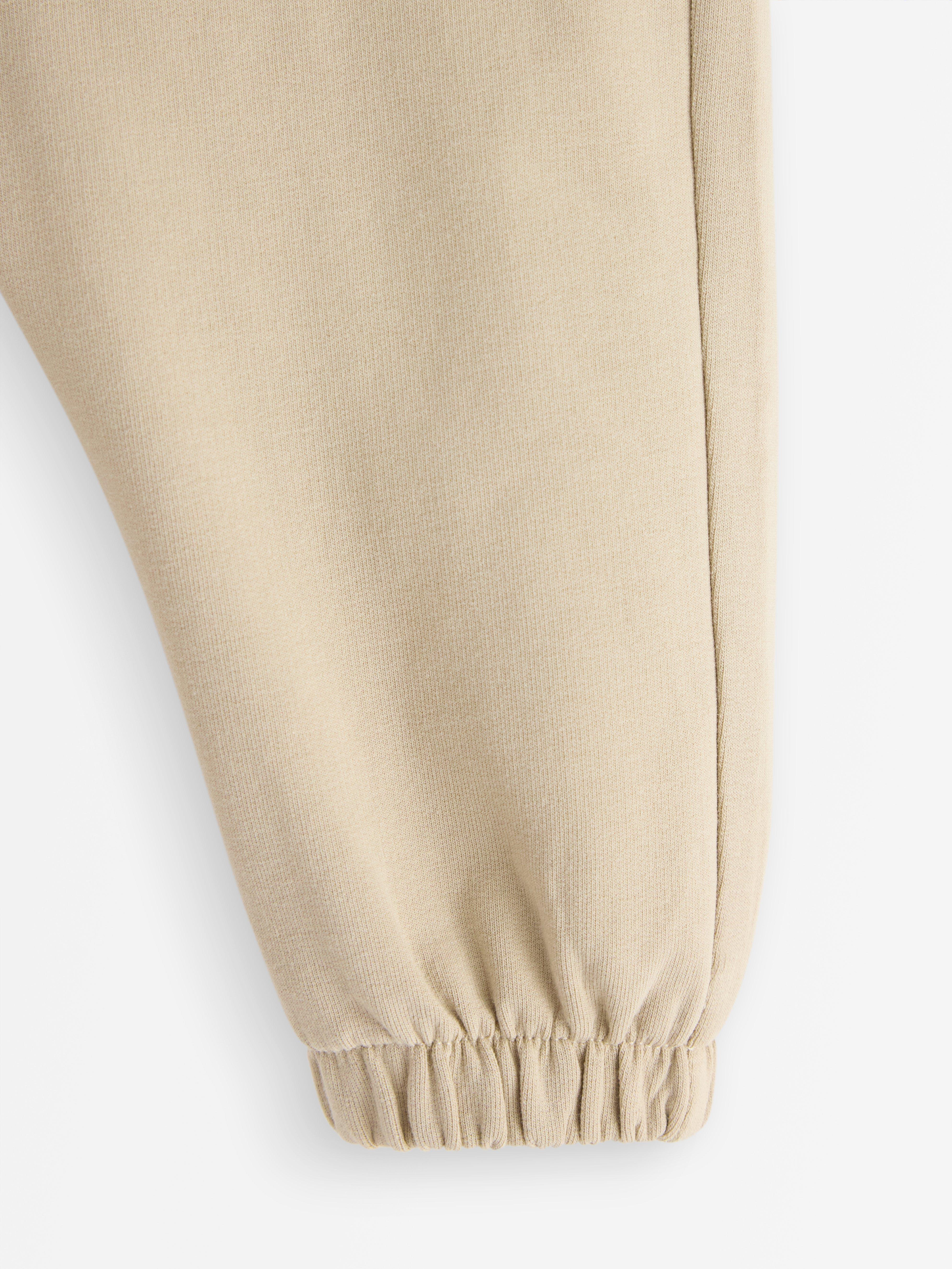 Pantalon de survêtement beige à intérieur brossé