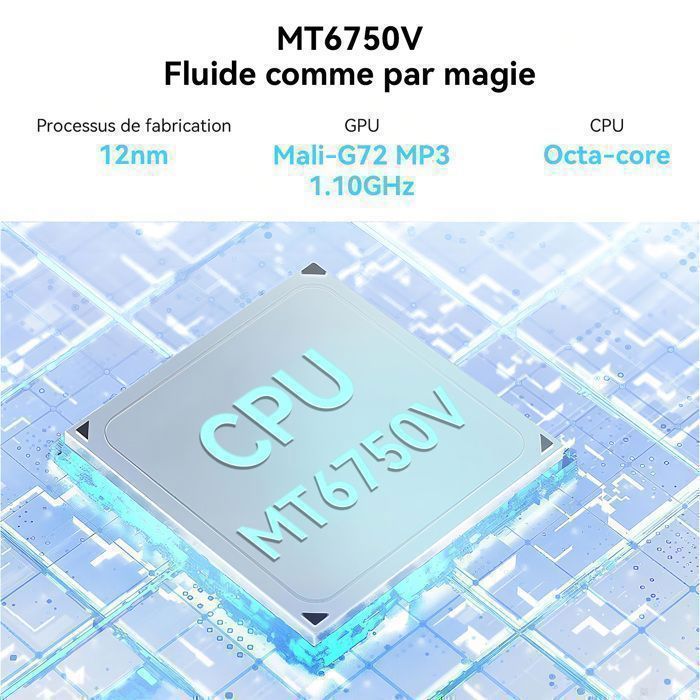 Tablet Android 15, tela sensível ao toque de 10,36 polegadas, 12 GB + 256 GB (expansível com cartão TF de até 1 TB), Wi-Fi 5/Bluetooth 5.0 - Azul
