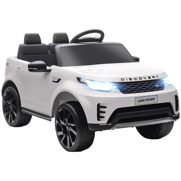 Voiture électrique enfant - AIYAPLAY - Land Rover Discovery - télécommande 2,4 G 2 moteurs 12V - plastique - 105x68,5x58cm - blanc