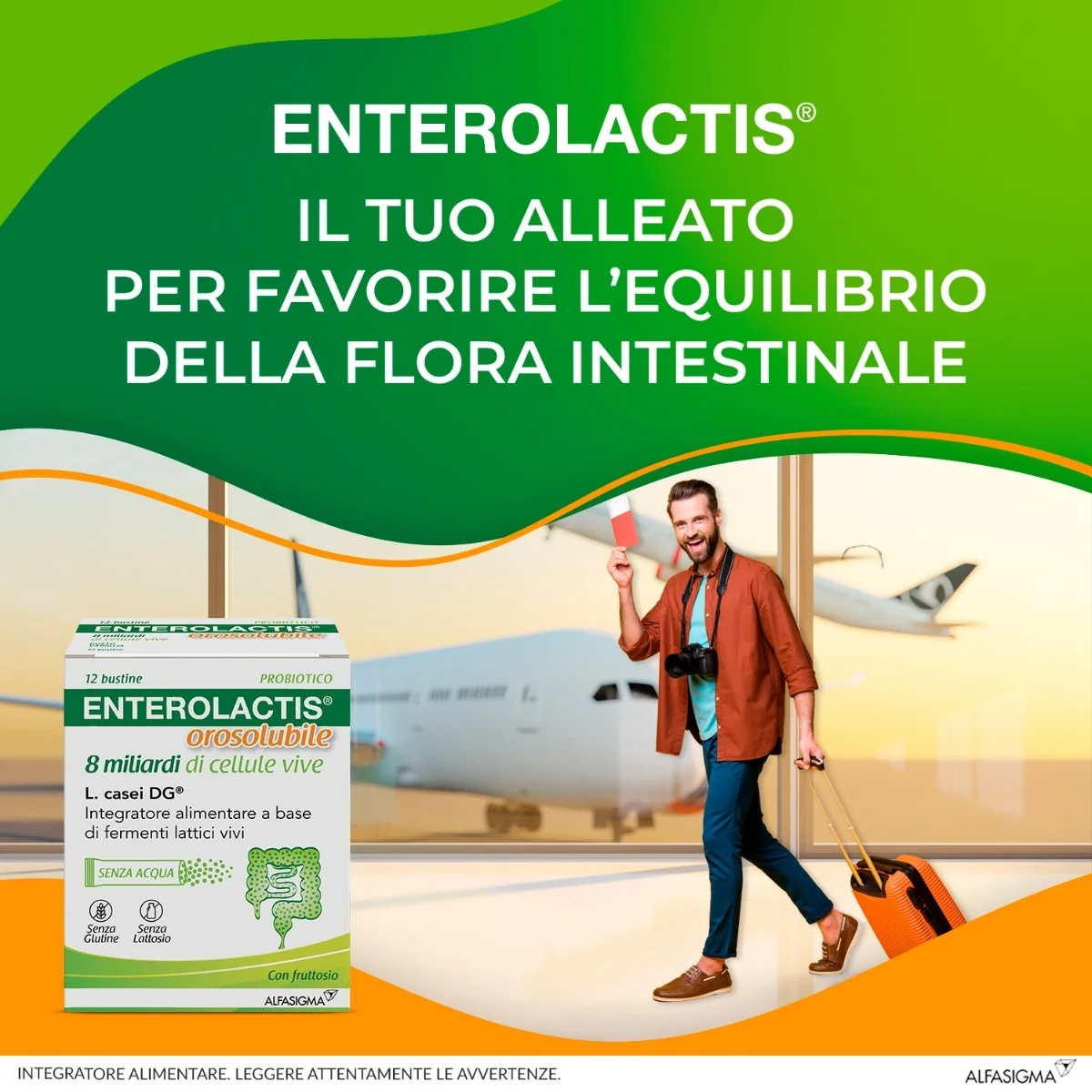 ENTEROLACTIS Enterolactis Orosolubile 12 sachets Complément alimentaire intestinal