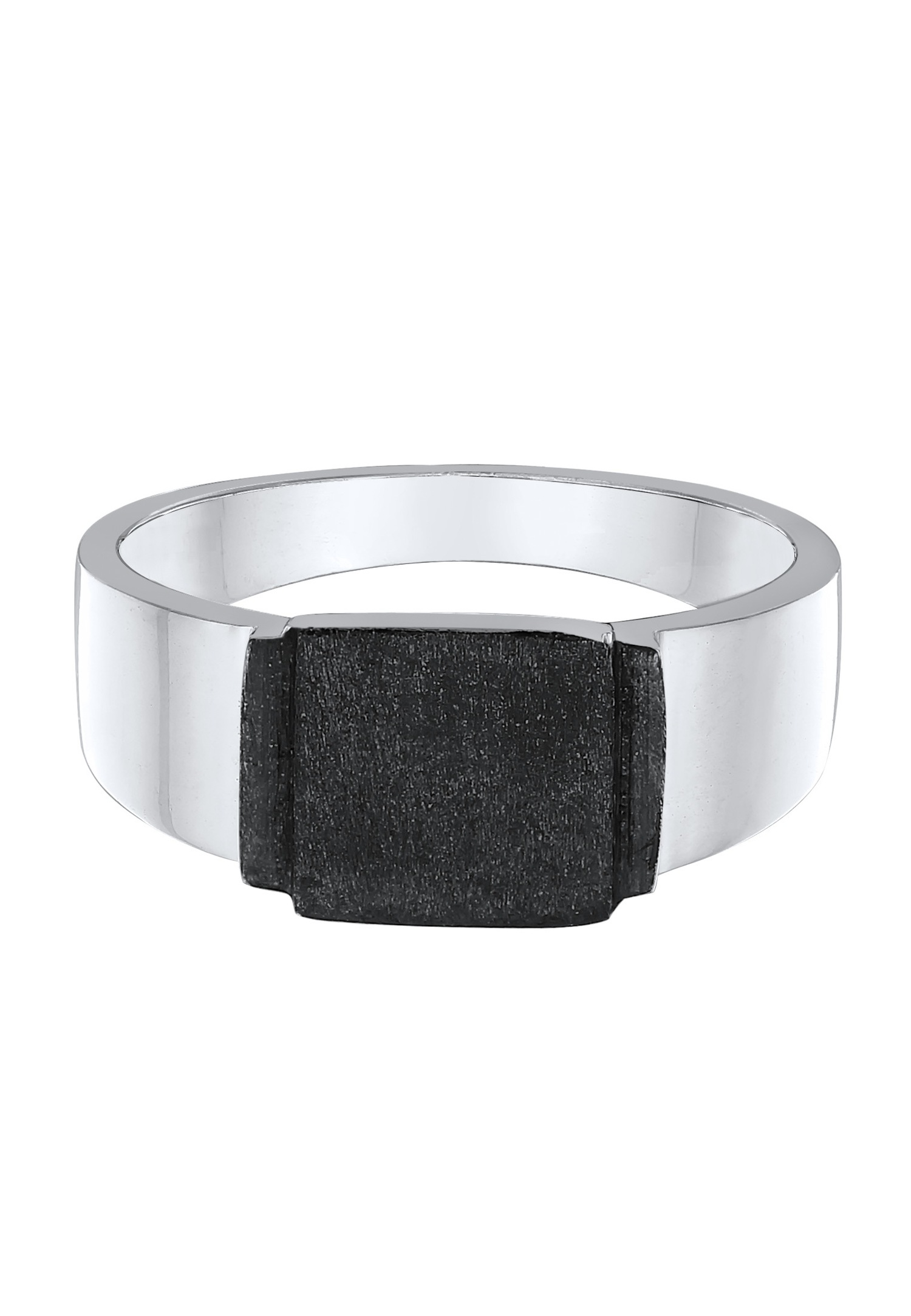 KUZZOI Hommes Sceau carré mat en Argent Sterling 925 oxydé