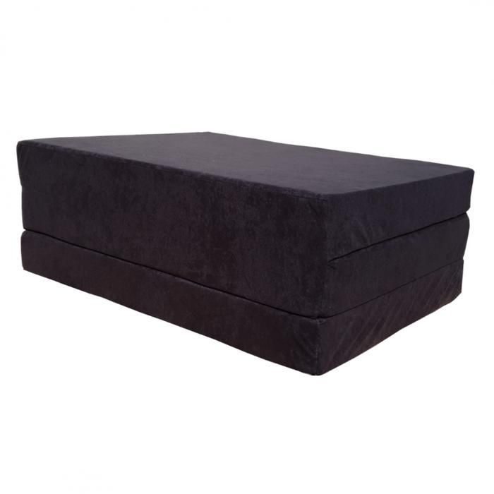 Opvouwbare futonmatras - NATALIA SPZOO - zwart - Polyurethaanschuim - 1 persoon
